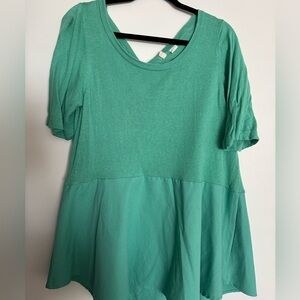 Anthropologie Short Sleeve Women's Peplum Sweater